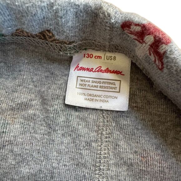 Hanna Andersson Pajama Bottom Pants Gnome Size 8 Organic Cotton - Picture 2 of 3